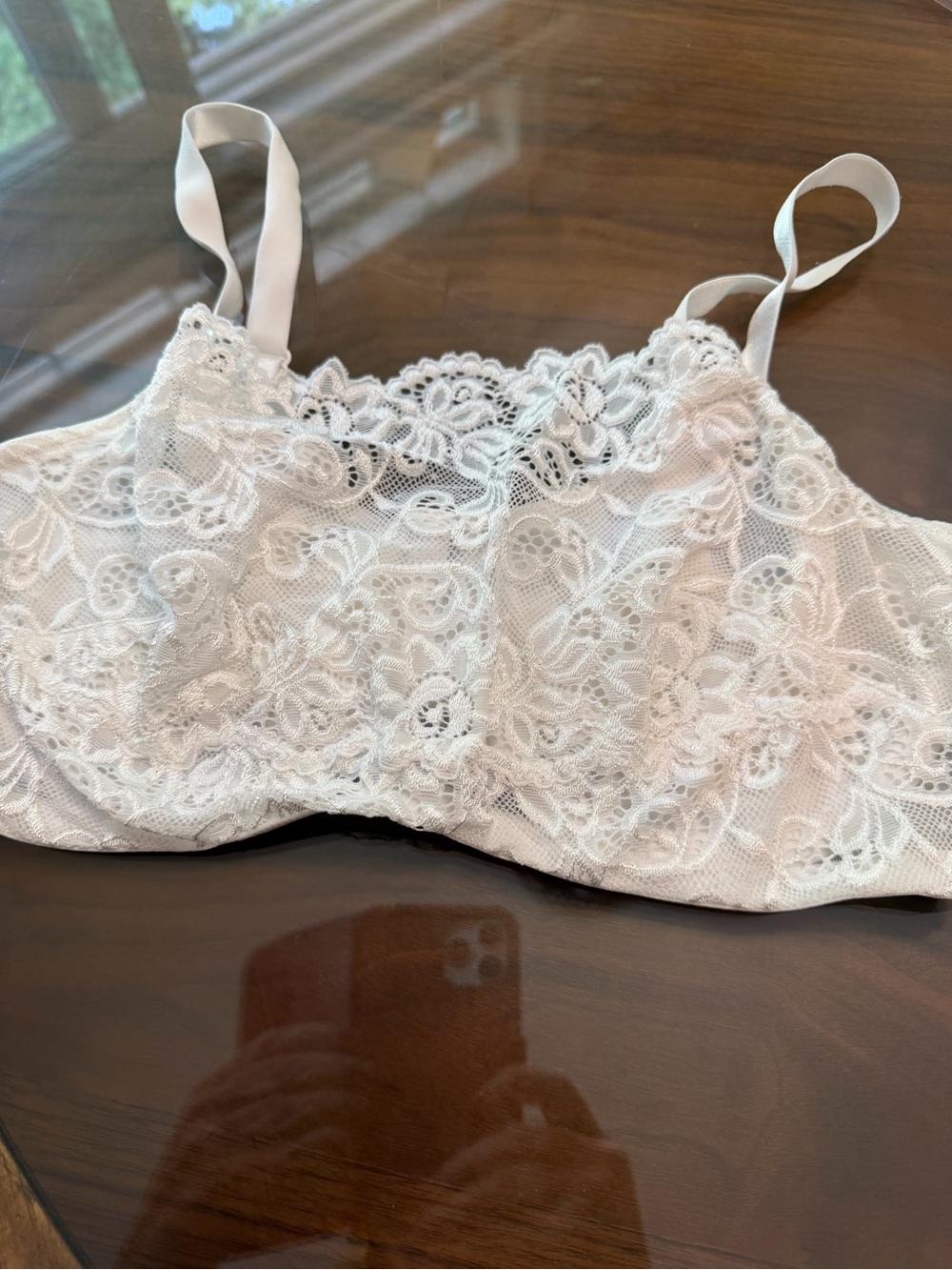 Olga White Lace Bralette